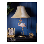 Настольная лампа с абажуром Розовый Фламинго Porcelain Flamingo Lamp варинант исполнения - 5 | Loft Concept в Рязани