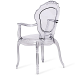 Прозрачный стул с подлокотниками LOUIS GHOST CHAIR Grey варинант исполнения - 8 | Loft Concept в Рязани