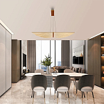 Люстра в виде распахнутых крыльев из тонких металлических планок Flight of Freedom варинант исполнения - 6 | Loft Concept в Рязани