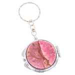 Зеркало брелок складное двухстороннее из натурального камня Родонит Stone Mirrors варинант исполнения - 5 | Loft Concept в Рязани