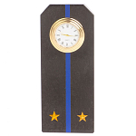 Часы погон подарочные настольные Авиация ВМФ из натурального камня Змеевик Military Clock варинант исполнения - 1 | Loft Concept в Рязани