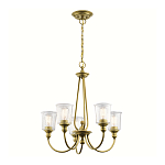 Люстра с прозрачными плафонами из пузырчатого стекла Kichler варинант исполнения - 10 | Loft Concept в Рязани