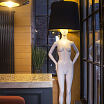 Лампа MANNEQUIN LAMP с абажуром созерцание силуэта варинант исполнения - 3 | Loft Concept в Рязани