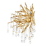 Бра с лучеобразным основанием и подвесками из прозрачного стекла в виде длинных капель Droplet Chandelier варинант исполнения - 5 | Loft Concept в Рязани