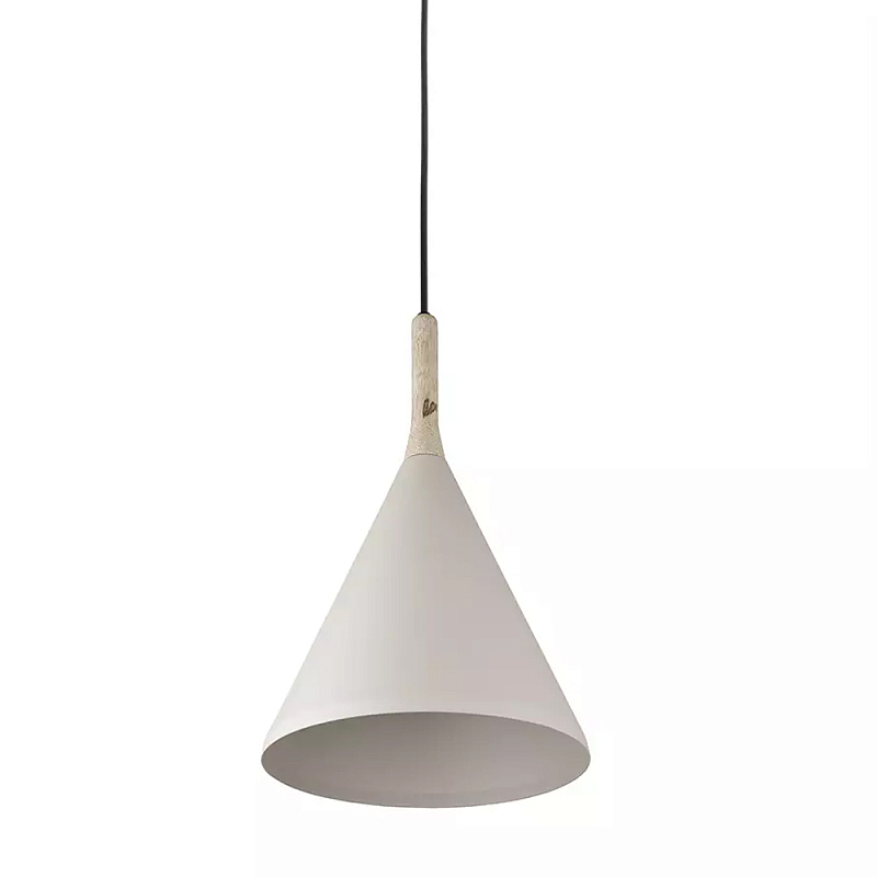 Подвесной светильник с плафоном в форме конуса Opaque Lamp Бежевый Подвесной светильник с плафоном в форме конуса Opaque Lamp Бежевый в Рязани | Loft Concept
