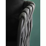 Стул мягкий с декором в виде плетеных лент на спинке и подлокотниках Semicircular Chair Decorated with Ribbons варинант исполнения - 7 | Loft Concept в Рязани