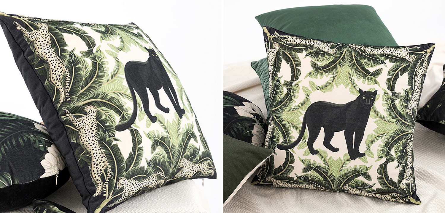 Декоративная подушка Черная Пантера Black Panther Cushion Декоративная подушка Черная Пантера Black Panther Cushion - Loft-Concept в Рязани