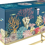 Буфет ручная роспись в морском стиле Cabinet Fondo Marino  варинант исполнения - 4 | Loft Concept в Рязани