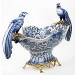 Фарфоровая чаша с птицами Blue and White варинант исполнения - 2 | Loft Concept в Рязани