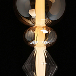 Подвесной светильник с вертикальной композицией из прозрачных и янтарных стеклянных шаров и ромбов Gabriel Scott Luna варинант исполнения - 5 | Loft Concept в Рязани