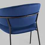 Стул в велюре синего цвета Horizon варинант исполнения - 6 | Loft Concept в Рязани