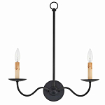 Бра настенное черное с 2-мя лампами Candle Sleeves варинант исполнения - 3 | Loft Concept в Рязани