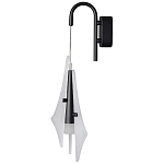 Бра черного цвета с плафоном из рельефного стекла Glass Pod варинант исполнения - 3 | Loft Concept в Рязани