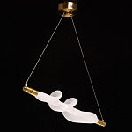 Люстра горизонтальная с волнистым белым плафоном Golden Swirl варинант исполнения - 4 | Loft Concept в Рязани