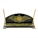 Настольный письменный набор из змеевика с гербом РФ Successful Leader варинант исполнения - 1 | Loft Concept в Рязани