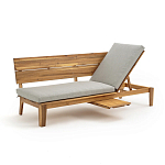 Садовый диван-трансофрмер Kate серый варинант исполнения - 7 | Loft Concept в Рязани