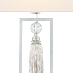 Настольная лампа с прямоугольным тканевым абажуром на белом мраморном основании Silver Threads варинант исполнения - 1 | Loft Concept в Рязани