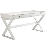 Письменный стол белый с 3-мя ящиками и крестообразным основанием Ymercte варинант исполнения - 1 | Loft Concept в Рязани