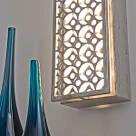 Бра прямоугольное в серебрянном цвете с ажурной решеткой Feiss варинант исполнения - 6 | Loft Concept в Рязани