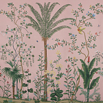 Обои ручная роспись Amazonia Florence Pink dyed silk варинант исполнения - 1 | Loft Concept в Рязани