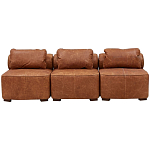 Кожаное модульное кресло коричневое без подлокотников с подушкой Coul Leather Modular Armchair варинант исполнения - 4 | Loft Concept в Рязани