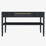 Дизайнерская Консоль с полкой и ящиком Primo Черный дуб варинант исполнения - 7 | Loft Concept в Рязани