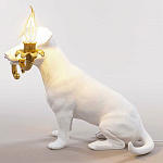 Настольная лампа в виде щенка Puppy White Table Lamp варинант исполнения - 4 | Loft Concept в Рязани