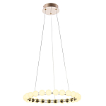 Люстра светодиодная кольцевая с круглыми плафонами белого цвета PEARLS Suspension 48 варинант исполнения - 4 | Loft Concept в Рязани