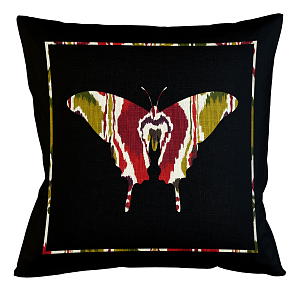 Подушка декоративная бабочка цветной узор Ikat Pattern