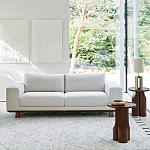 Приставной столик из массива дерева Walnut Triple варинант исполнения - 9 | Loft Concept в Рязани