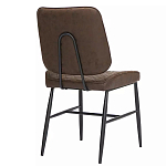 Стул с темно-коричневой обивкой из экокожи Benderson варинант исполнения - 3 | Loft Concept в Рязани