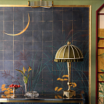 Обои ручная роспись Tsukimi Original colourway on gilded silk with antiquing варинант исполнения - 2 | Loft Concept в Рязани