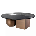 Дизайнерский журнальный стол с круглой столешницей на 3-х геометрических ножках Lehumod варинант исполнения - 5 | Loft Concept в Рязани