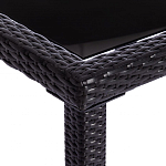 Обеденный комплект из искуственного ротанга Vintara черный варинант исполнения - 9 | Loft Concept в Рязани