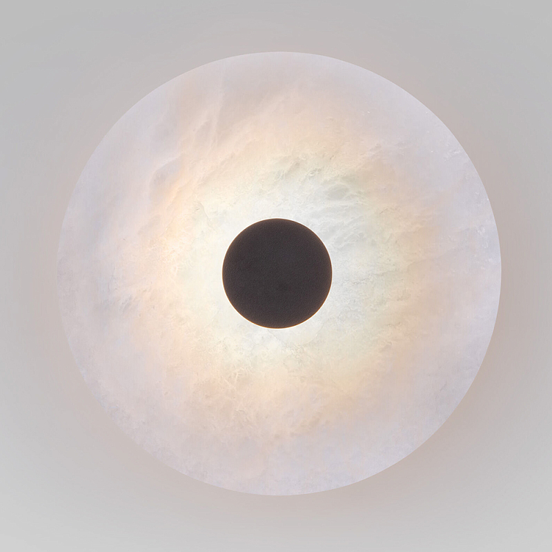 Бра светодиодный с мраморным рассеивателем черный  Черный Белый Мрамор Bianco в Рязани | Loft Concept 