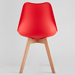 Стул с основой из пластика и мягким сиденьем Arvika Red варинант исполнения - 4 | Loft Concept в Рязани