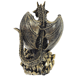 Декоративная статуэтка Дракон и стеклянное яйцо Dragon and Glass Egg Gold Black варинант исполнения - 3 | Loft Concept в Рязани