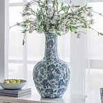 Ваза с классическим узором шинуазри синего цвета Blue & White Ornament  варинант исполнения - 4 | Loft Concept в Рязани