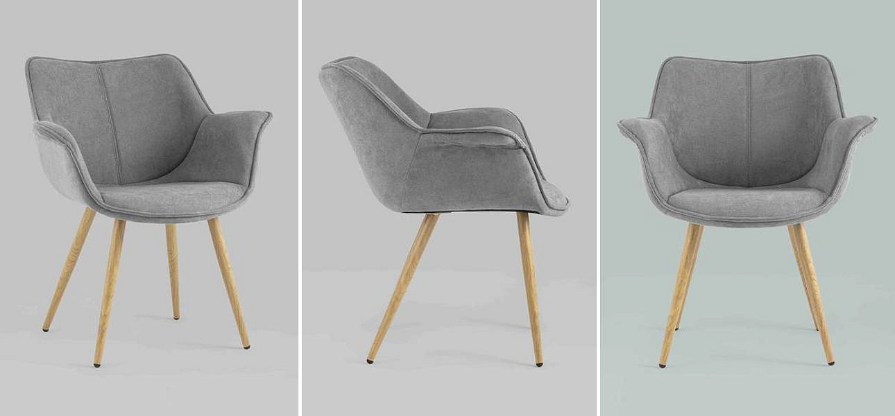 Стул Mason Chair Серый Ножки светлое дерево Стул Mason Chair Серый Ножки светлое дерево - Loft-Concept в Рязани