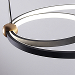 Люстра подвесная светодиодная черный металл Ring Horizontal варинант исполнения - 5 | Loft Concept в Рязани