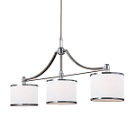 Люстра линейная с 3-мя белыми цилиндрическими плафонами Feiss варинант исполнения - 1 | Loft Concept в Рязани