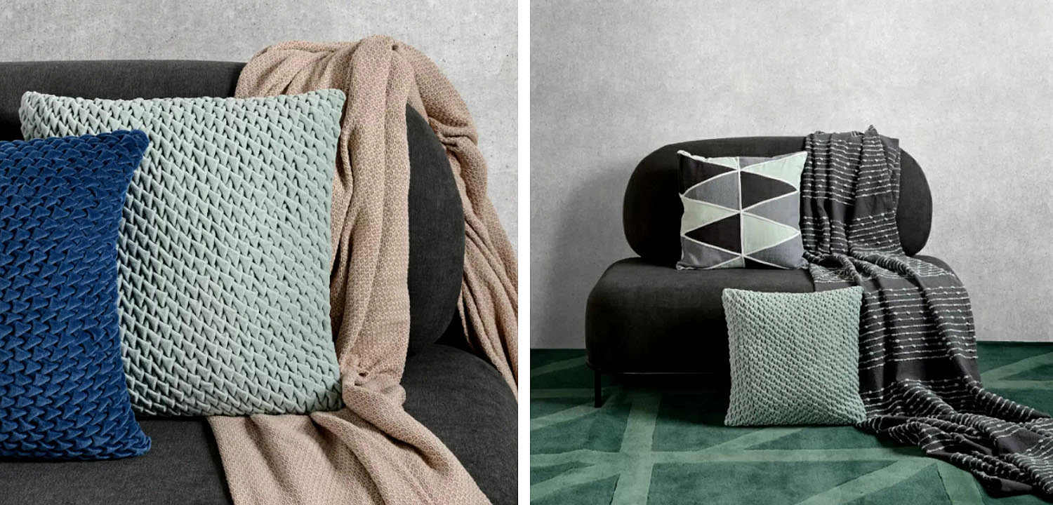 Подушка Purnama Quilting mint Подушка Purnama Quilting mint - Loft-Concept в Рязани