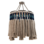 Люстра круглая плетеная с кисточками цвета серый дуб Boho Tassel Chandelier варинант исполнения - 2 | Loft Concept в Рязани