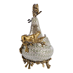 Чаша для фруктов из фарфора бронзовыми фигурками леопардов Eden Garden варинант исполнения - 4 | Loft Concept в Рязани