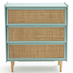 Комод с 3-мя ящиками из ротанга Blais Turquoise Wicker Furniture варинант исполнения - 3 | Loft Concept в Рязани