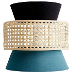 Бра с плетеным декором из ротанга Bonnie Wicker Blue Wall Lamp варинант исполнения - 1 | Loft Concept в Рязани