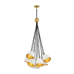 Люстра с 15-ю белыми  плафонами с золотой внутренней поверхностью Hinkley варинант исполнения - 2 | Loft Concept в Рязани