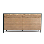 Комод 8 ящиков с подсветкой на рельефном фасаде Warm Industrial варинант исполнения - 4 | Loft Concept в Рязани