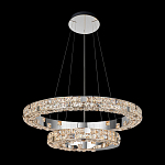 Люстра из 2-х колец с мозаичным хрустальным оформлением Sparks of Crystal варинант исполнения - 3 | Loft Concept в Рязани