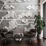 Гипсовая 3D Панель M-47 варинант исполнения - 2 | Loft Concept в Рязани